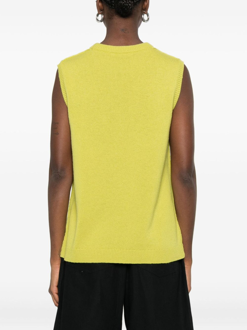 sleeveless wool-cashmere top 4