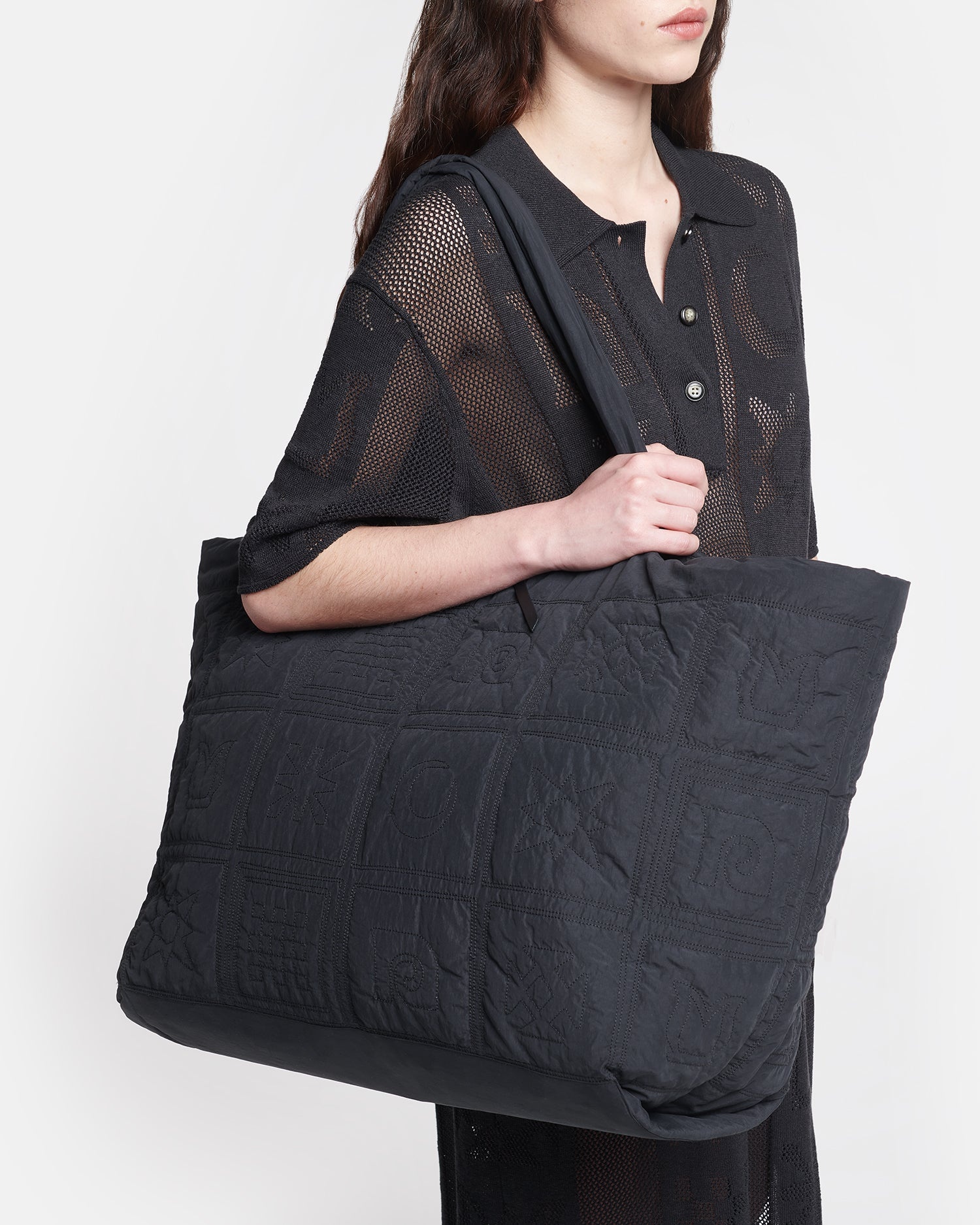 Quilted Tech-Poplin Tote - 7