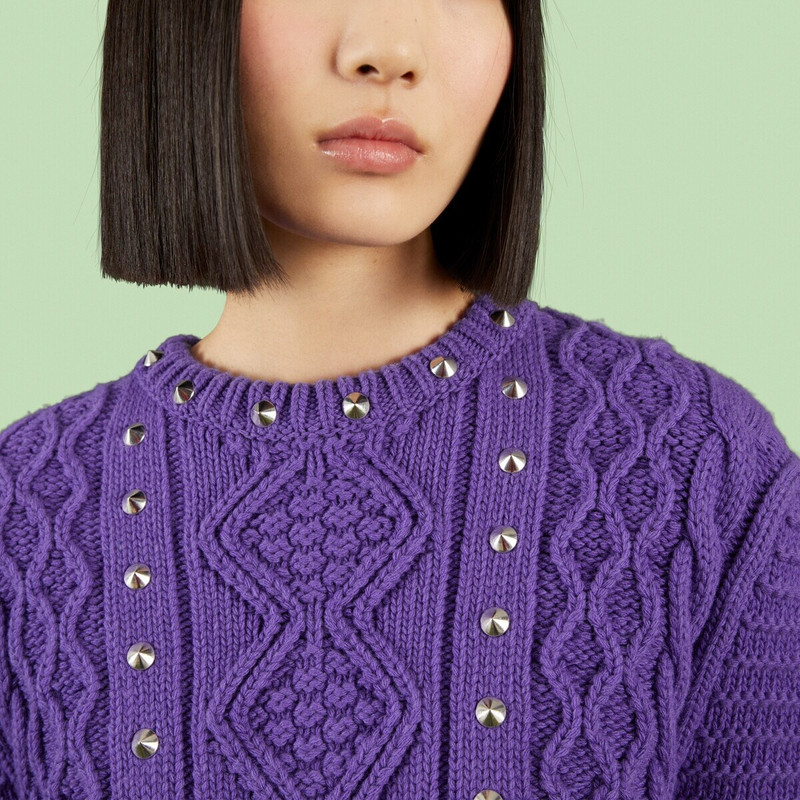 Studded wool sweater 4