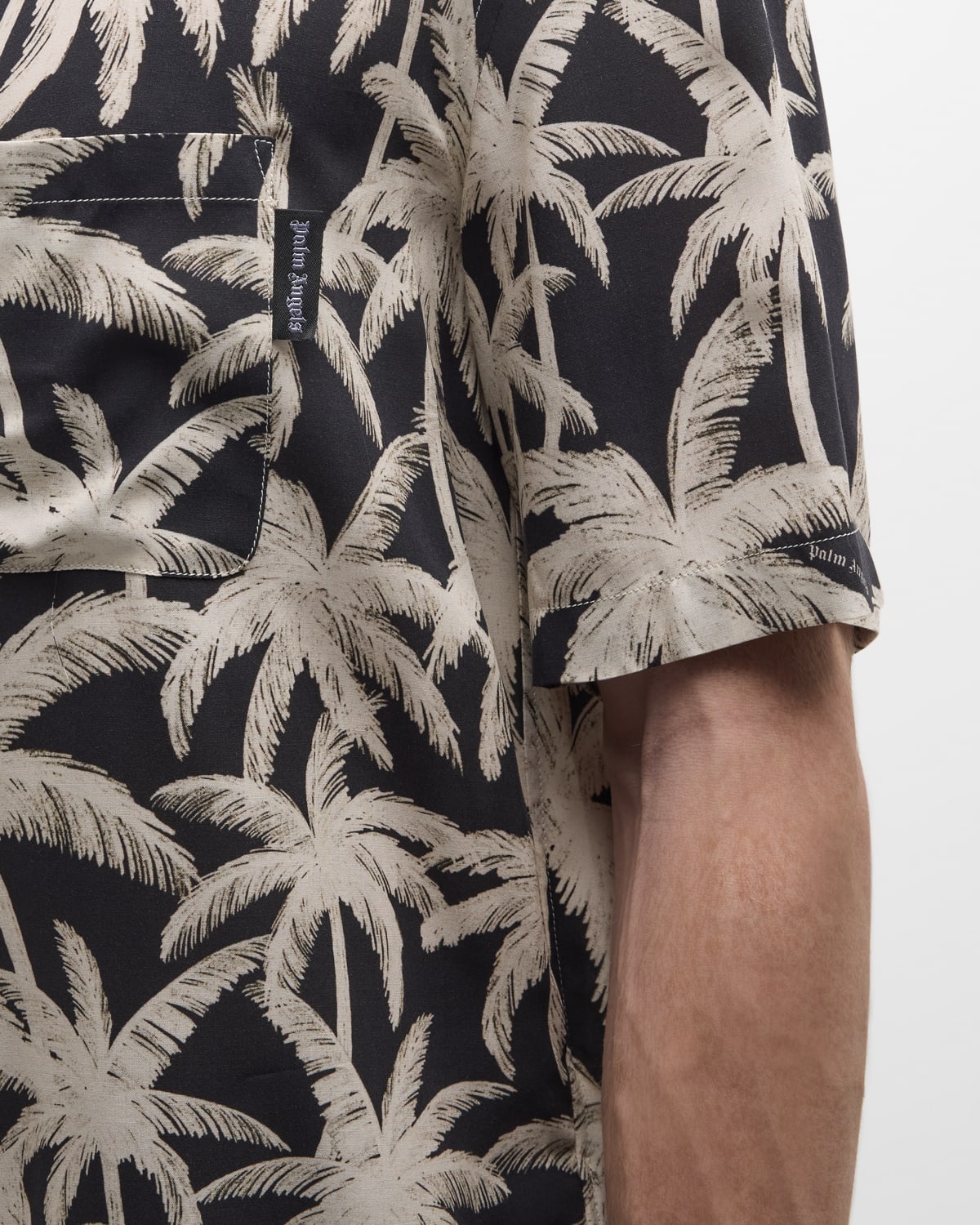 Men's Palm-Print Camp Shirt - 5