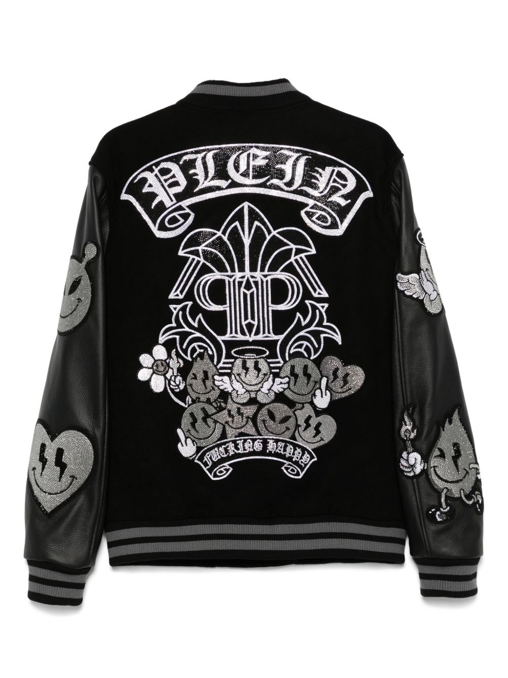 smile-motif jacket - 2