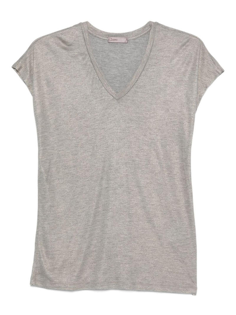 metallic v-neck tee 1