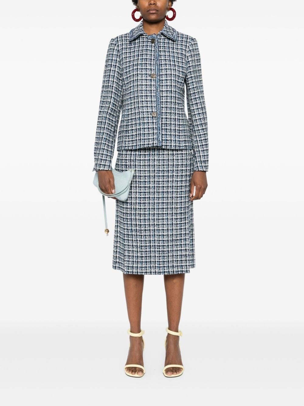 tweed midi skirt - 2