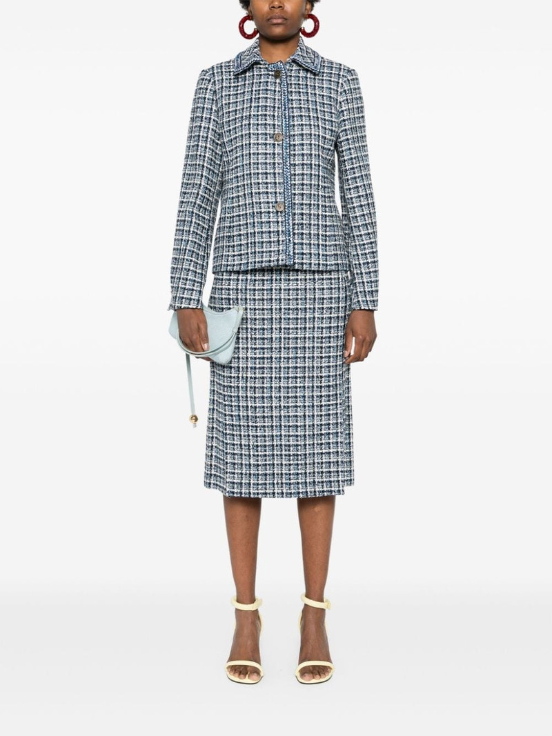 Etro tweed midi skirt outlook