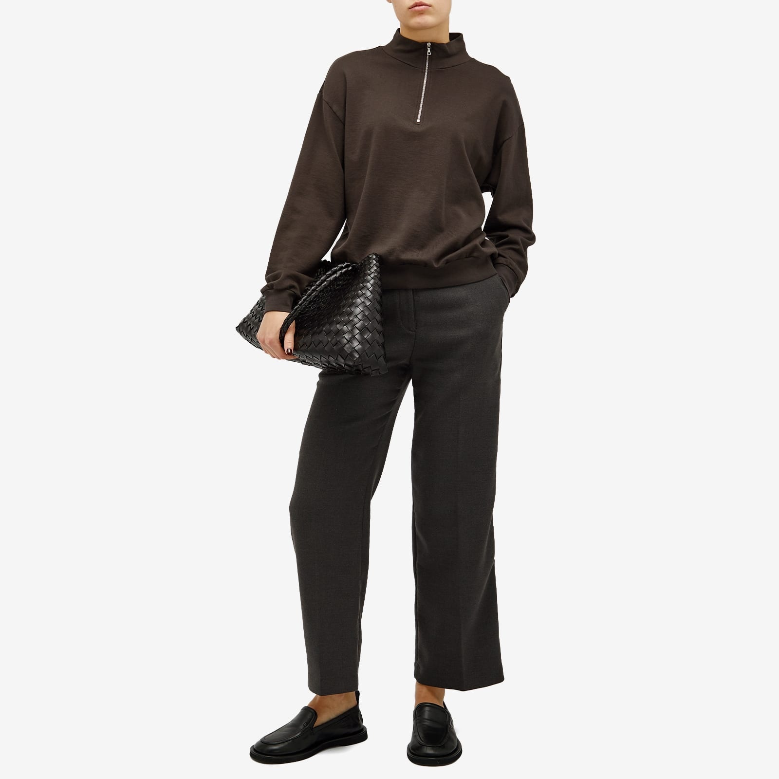 AURALEE Auralee Super High Gauge Sweat Half Zip Jumper