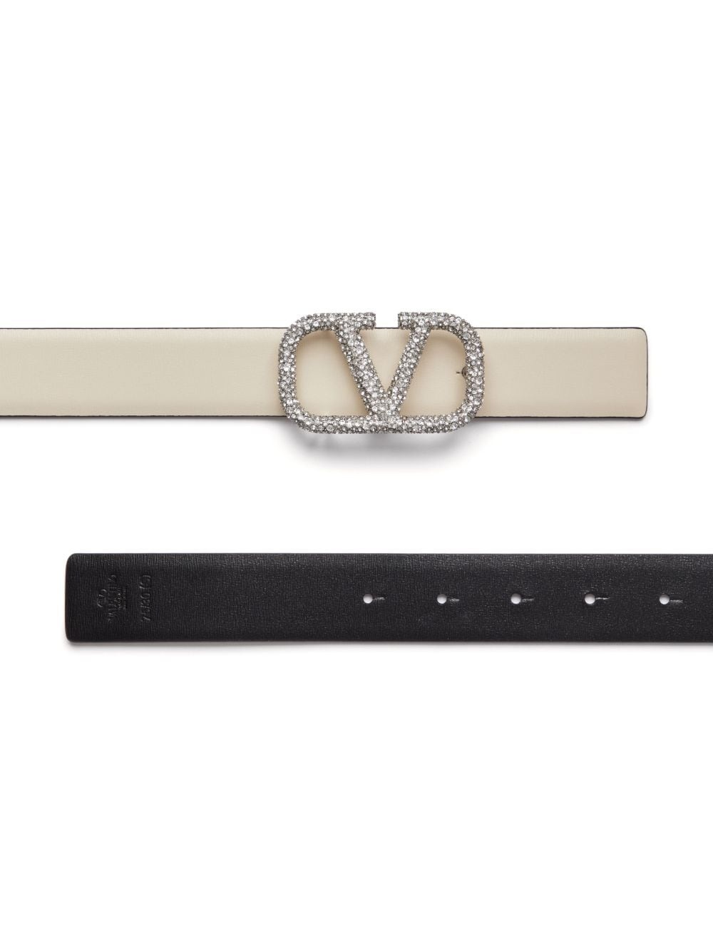 VLogo Signature reversible leather belt - 4