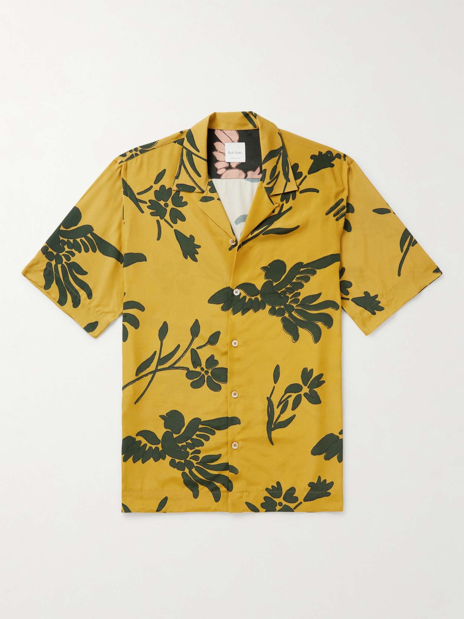 Camp-Collar Printed Woven Shirt - 1