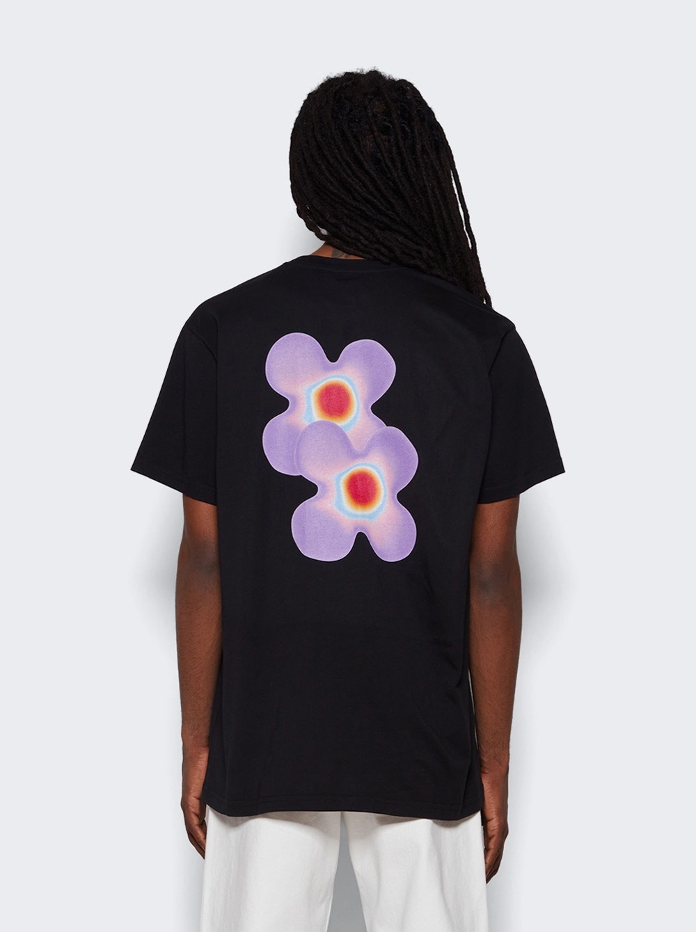 Flower Print T-Shirt Black - 5