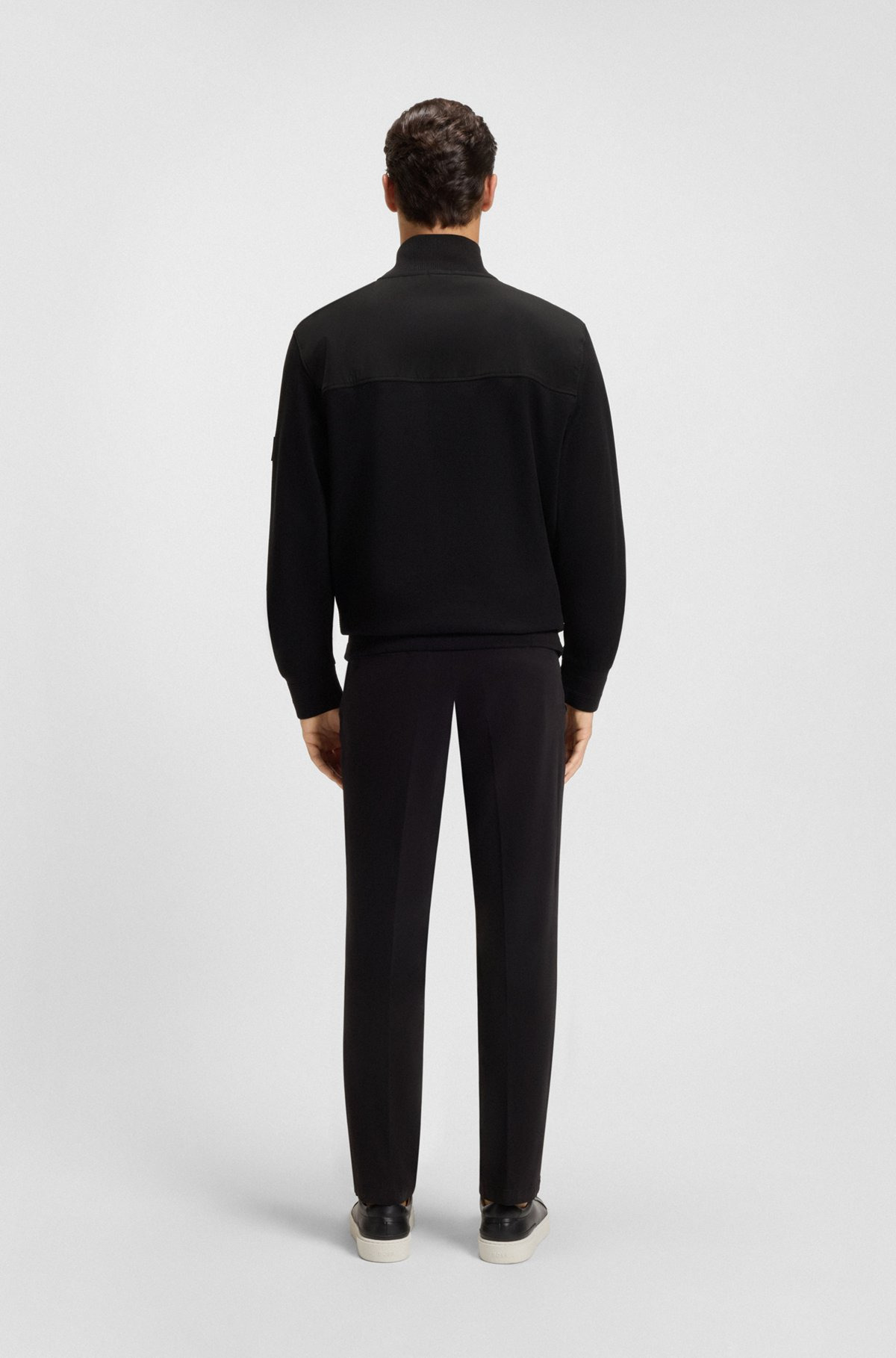 MERCERIZED-COTTON REGULAR-FIT SWEATSHIRT WITH LOGO PATCH - 5