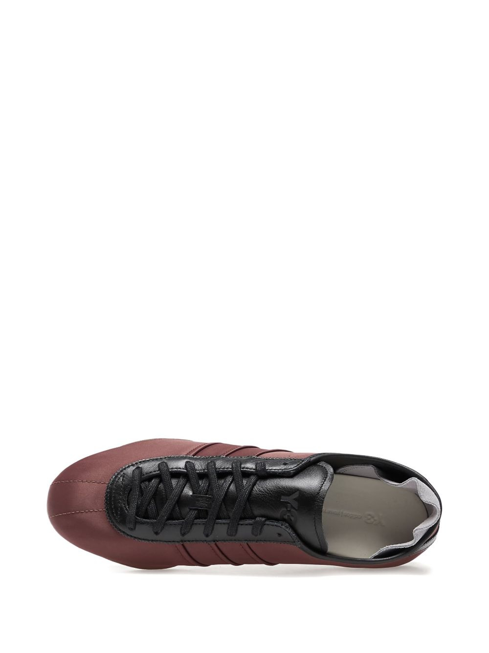 satin-paneled lace-up trainers - 5