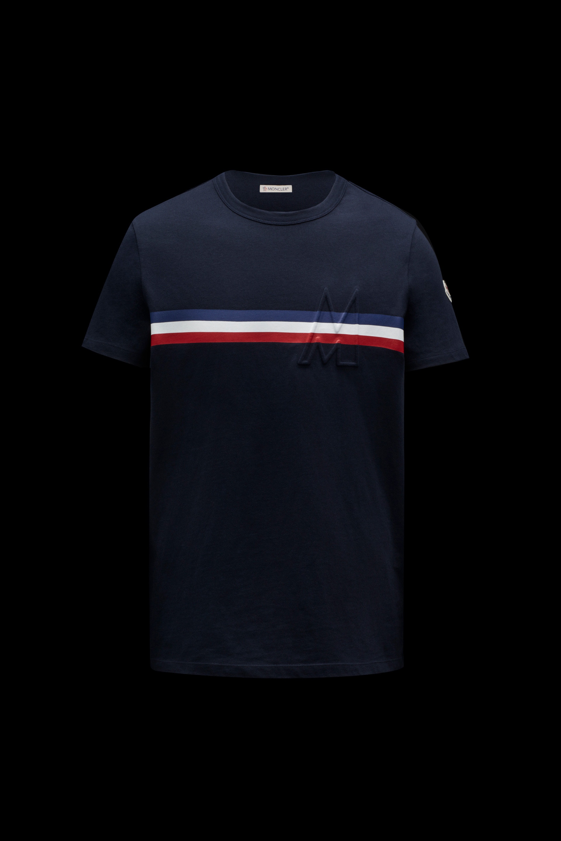 T-Shirt With Tricolor Applied - 1