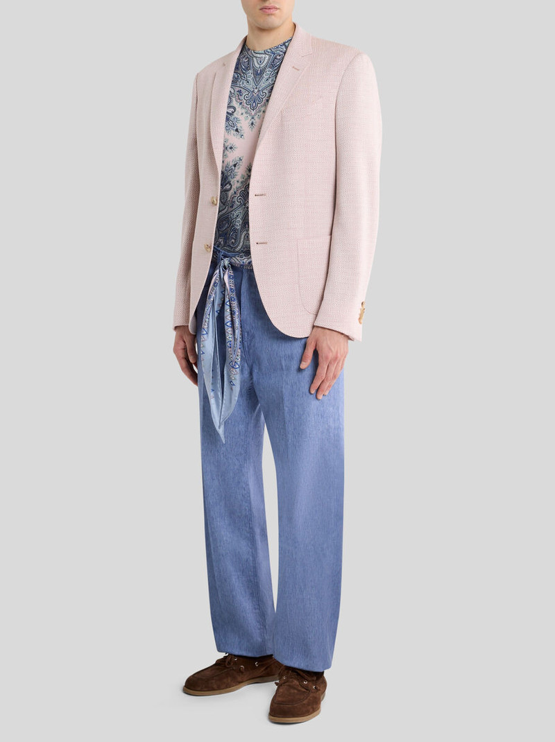 Etro SINGLE-BREASTED JACKET IN KNIT WOOL-BLEND FABRIC outlook