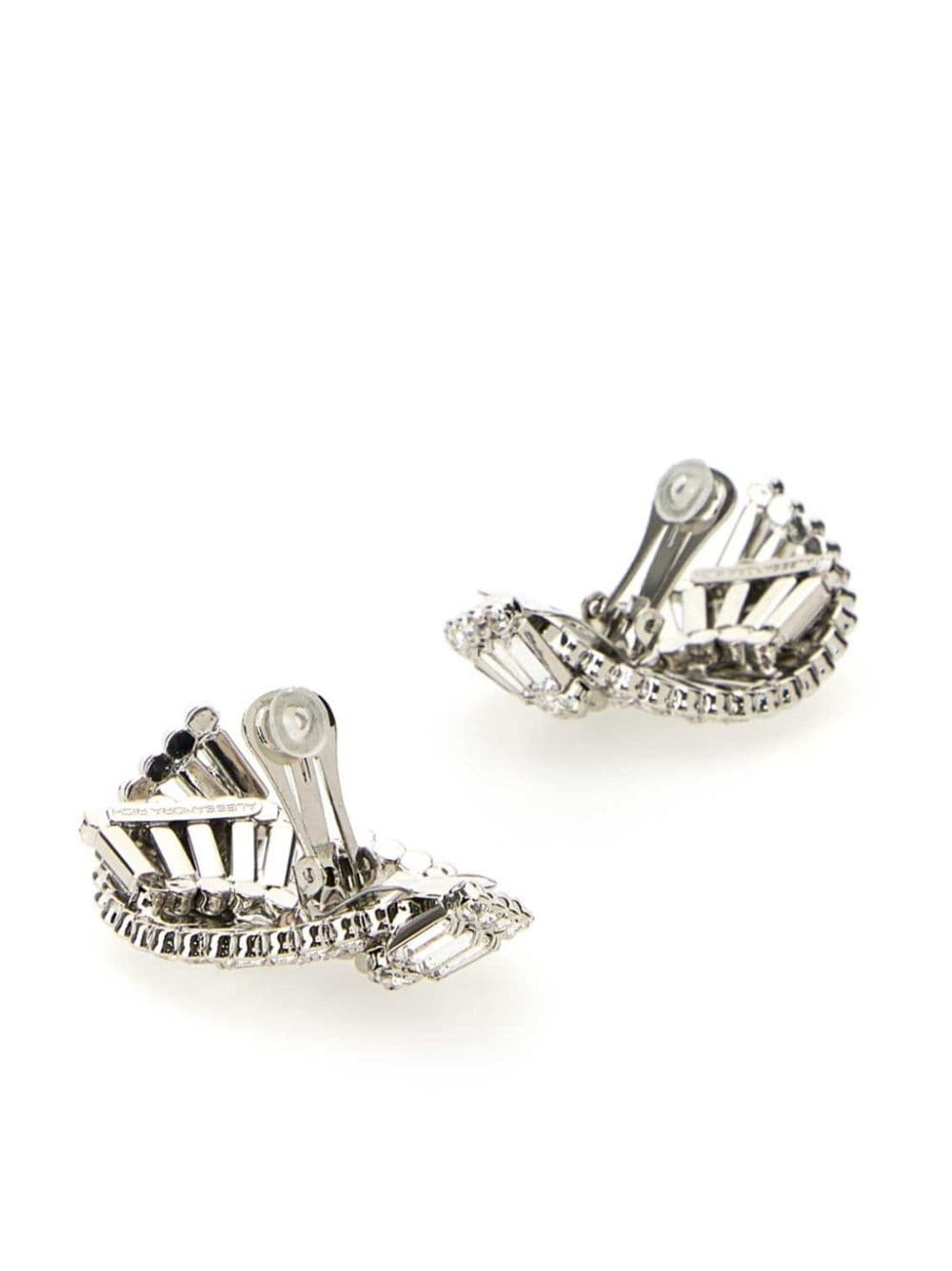 Alessandra Rich crystal shell clip on earrings farfetch REVERSIBLE