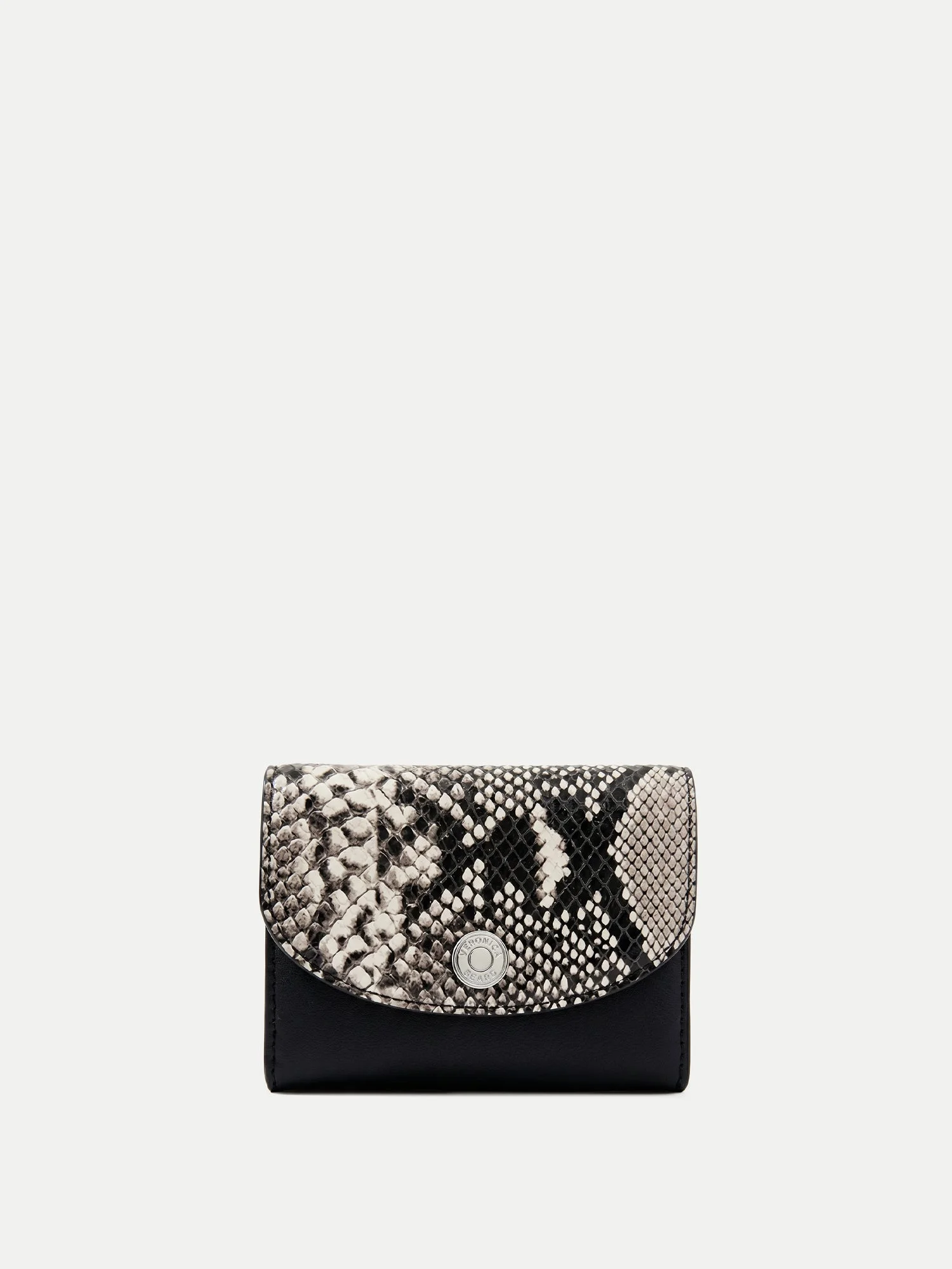SNAKE-EMBOSSED FLAP CARD HOLDER - 1