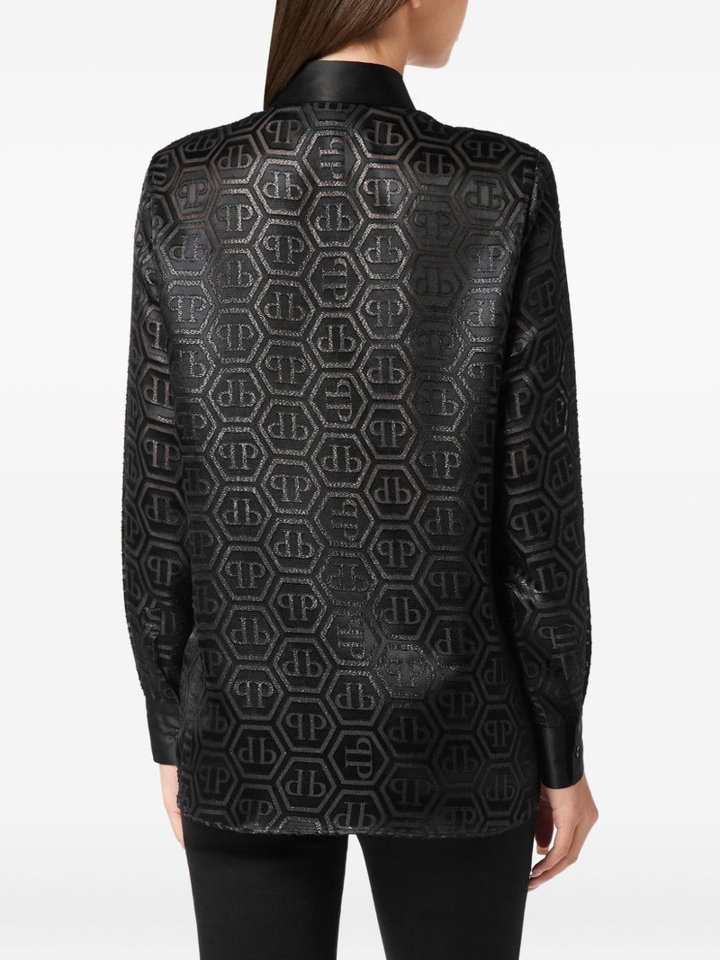 monogram-pattern shirt 3