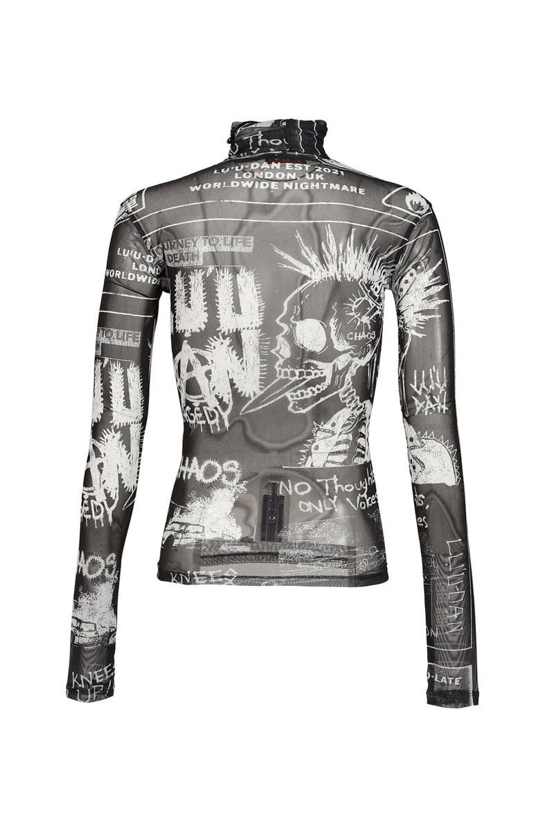 LU'U DAN MASKED MESH TOP / PUNK FLYER outlook