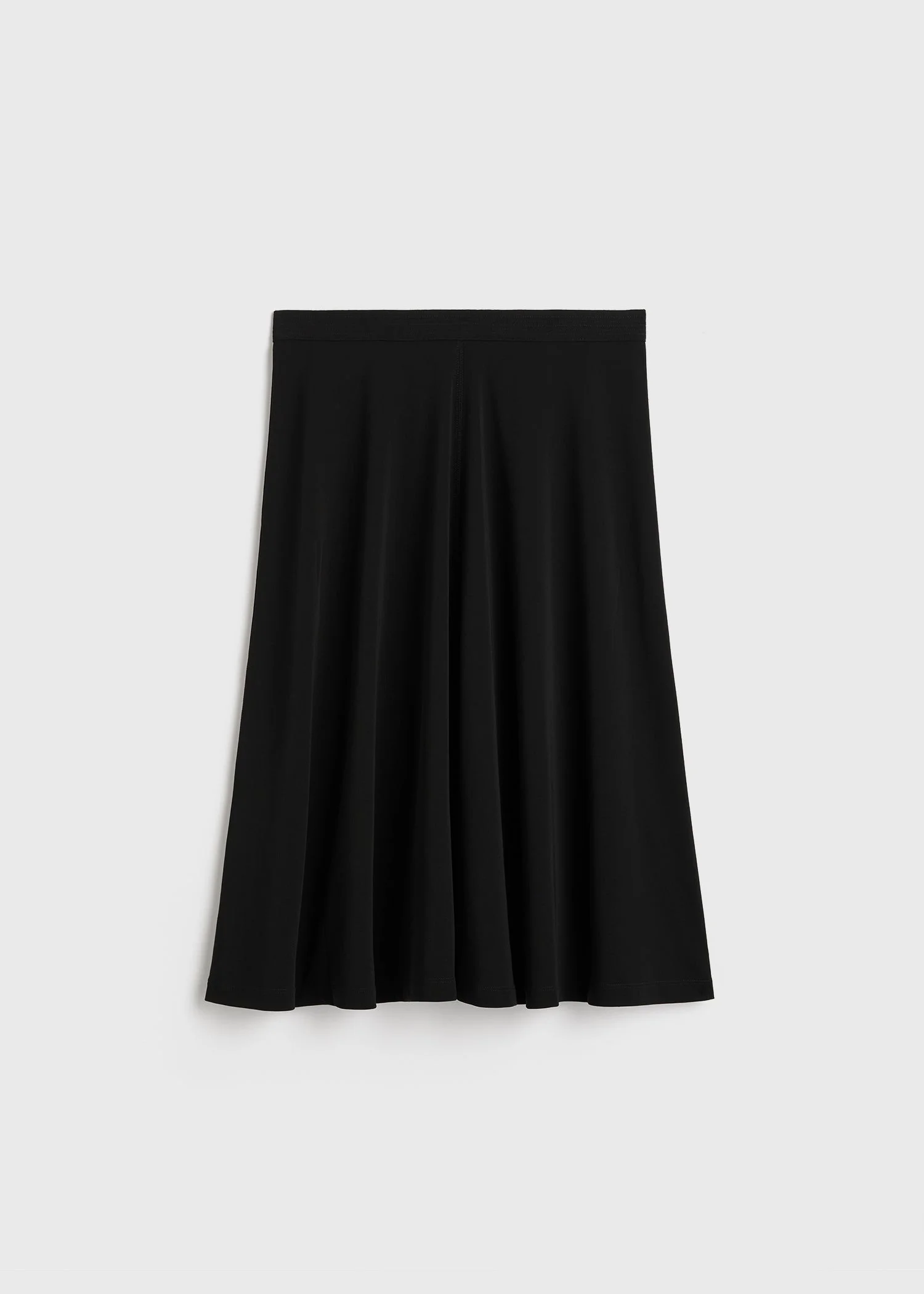 Short fluid jersey skirt black - 1