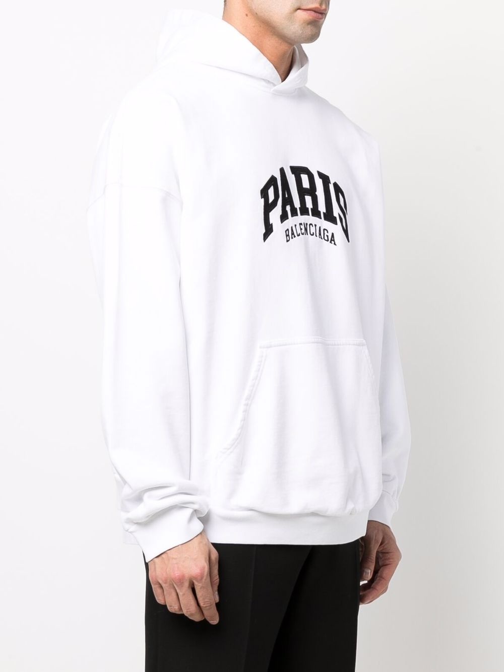 Paris logo embroidered hoodie - 4