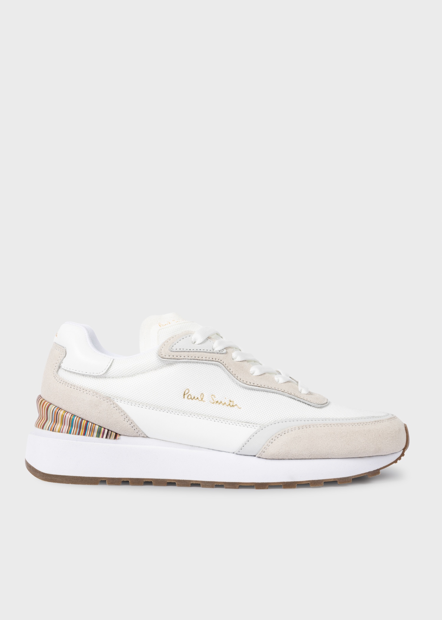 White Leather 'Aston' Trainers - 1