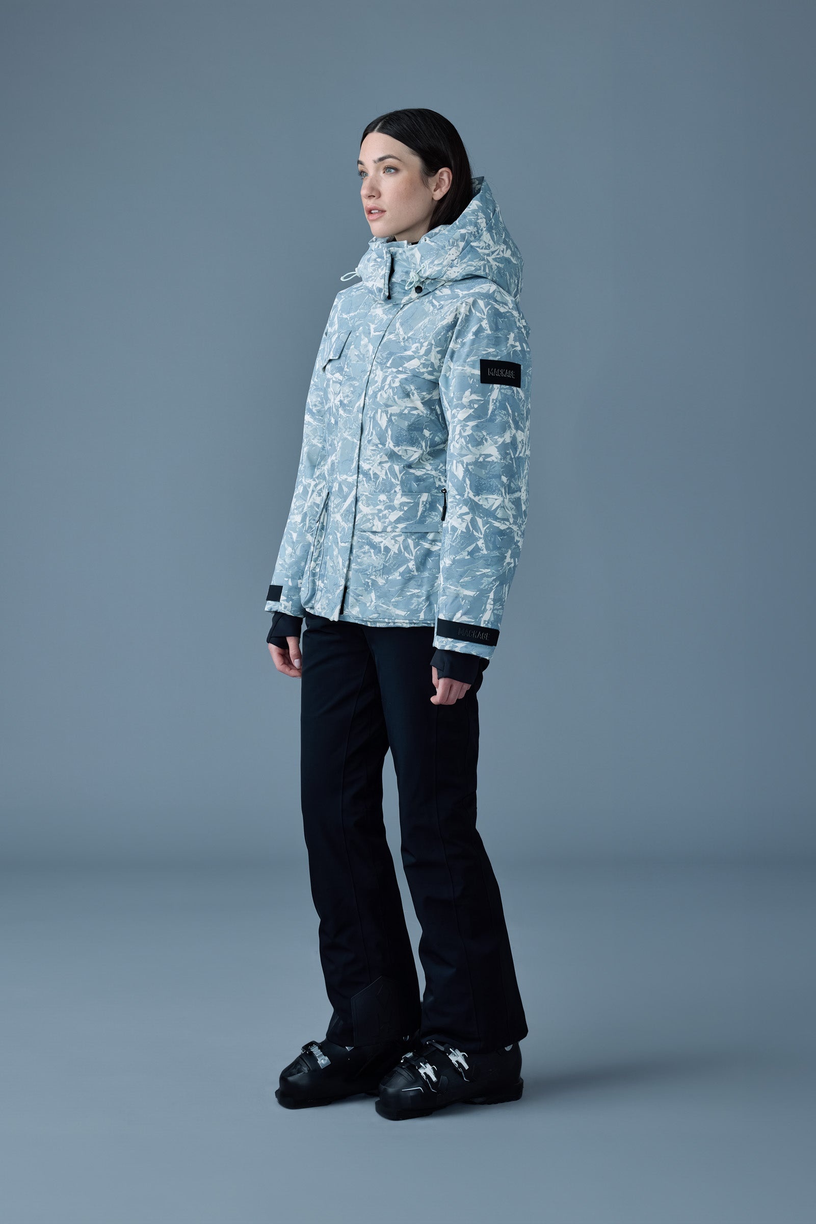 ICLYN-FP Frost print down ski jacket - 3