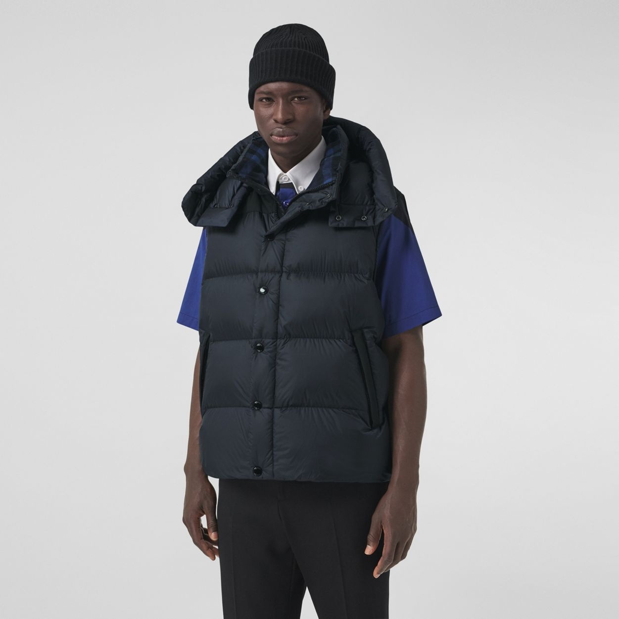 Detachable Sleeve Hooded Puffer Jacket - 7