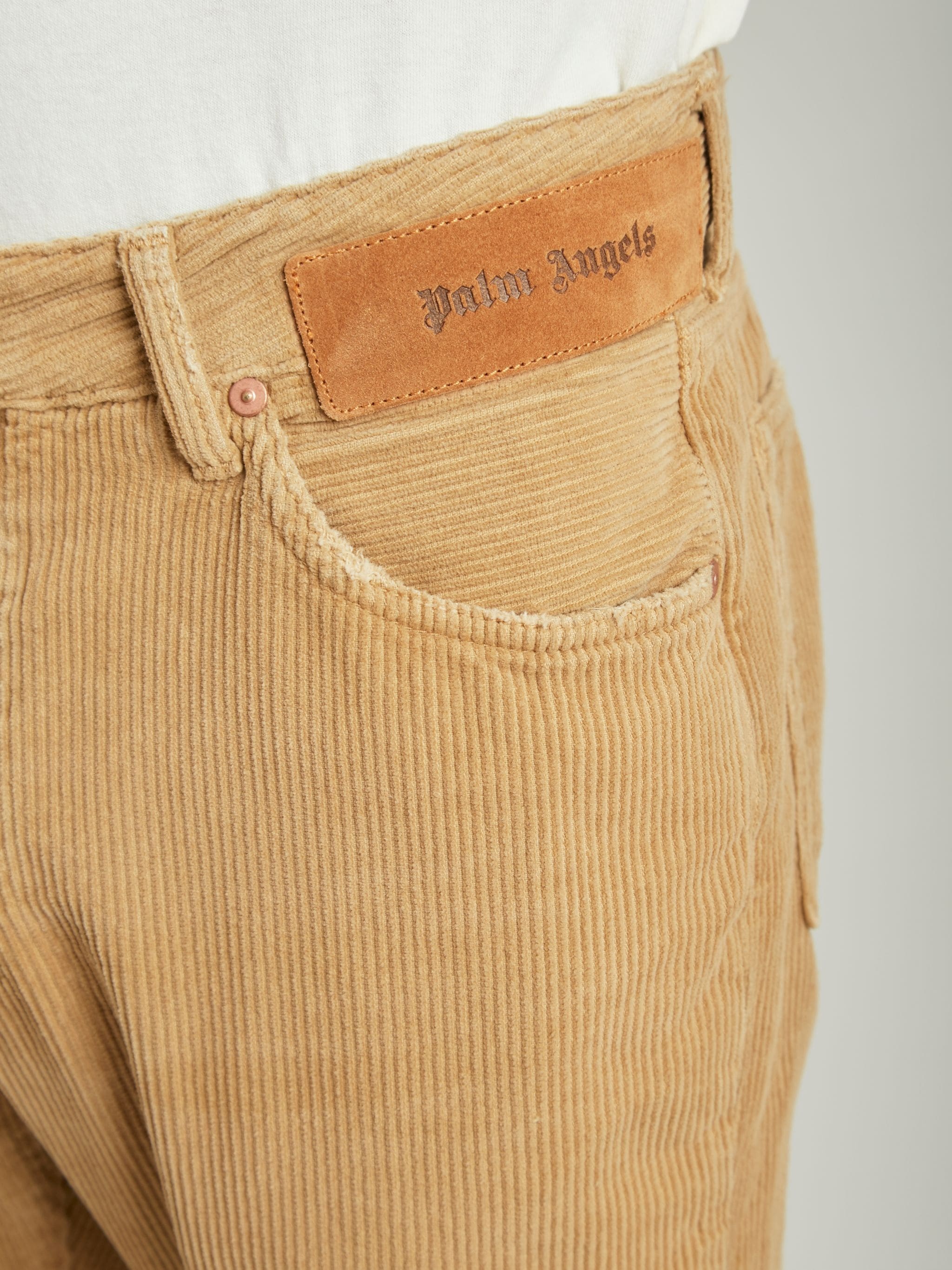 CURVED LOGO CORDUROY PANTS - 7