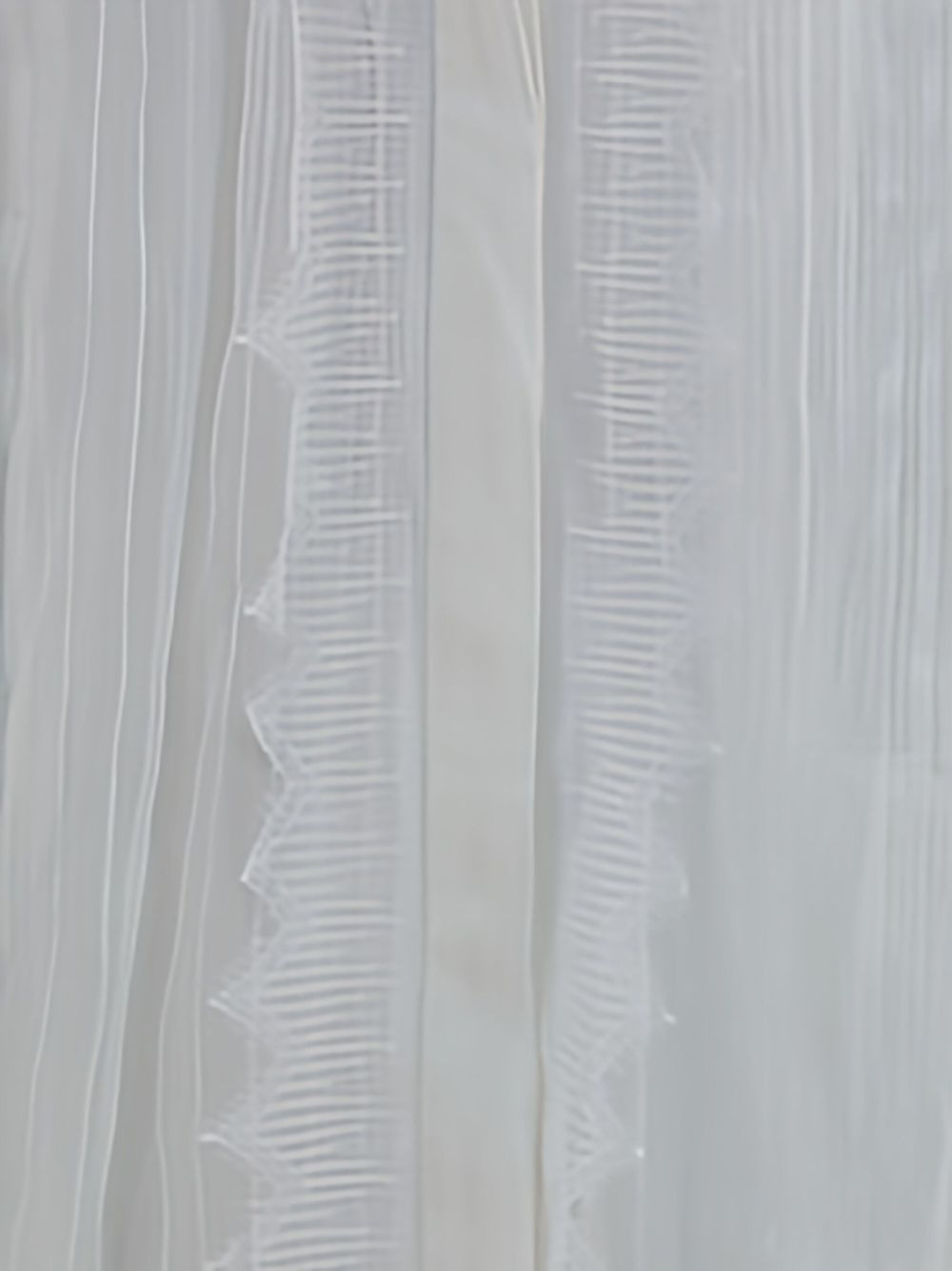 lace-trimmed pleated shirt - 3