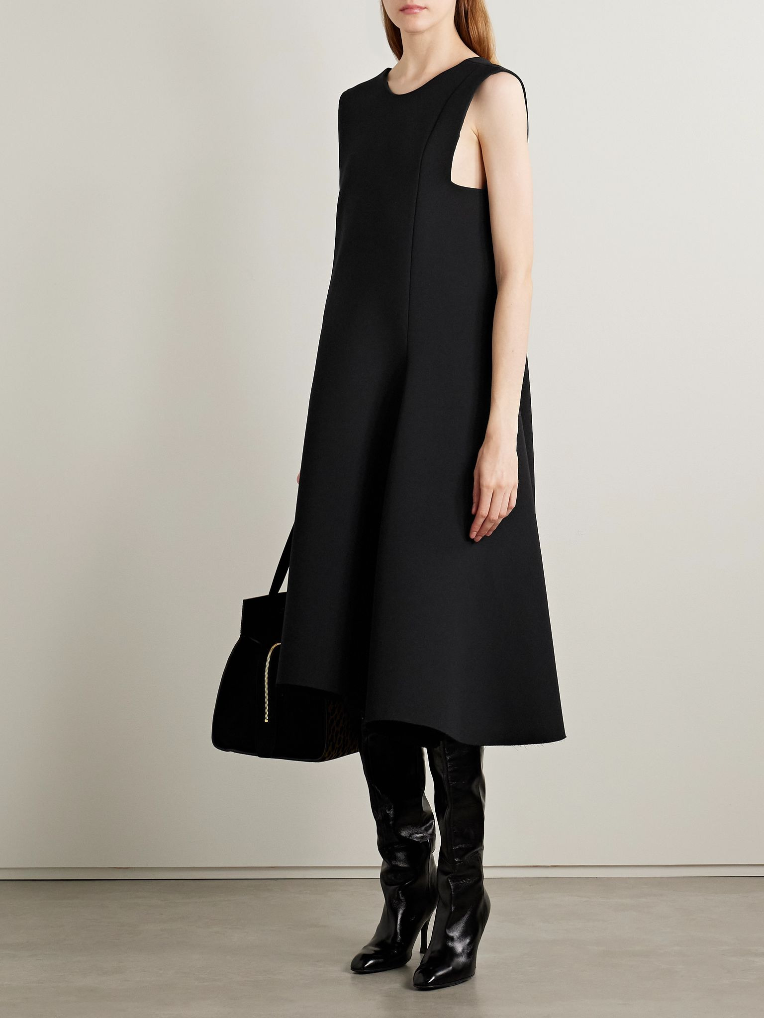 Medow crepe midi dress Black - 2
