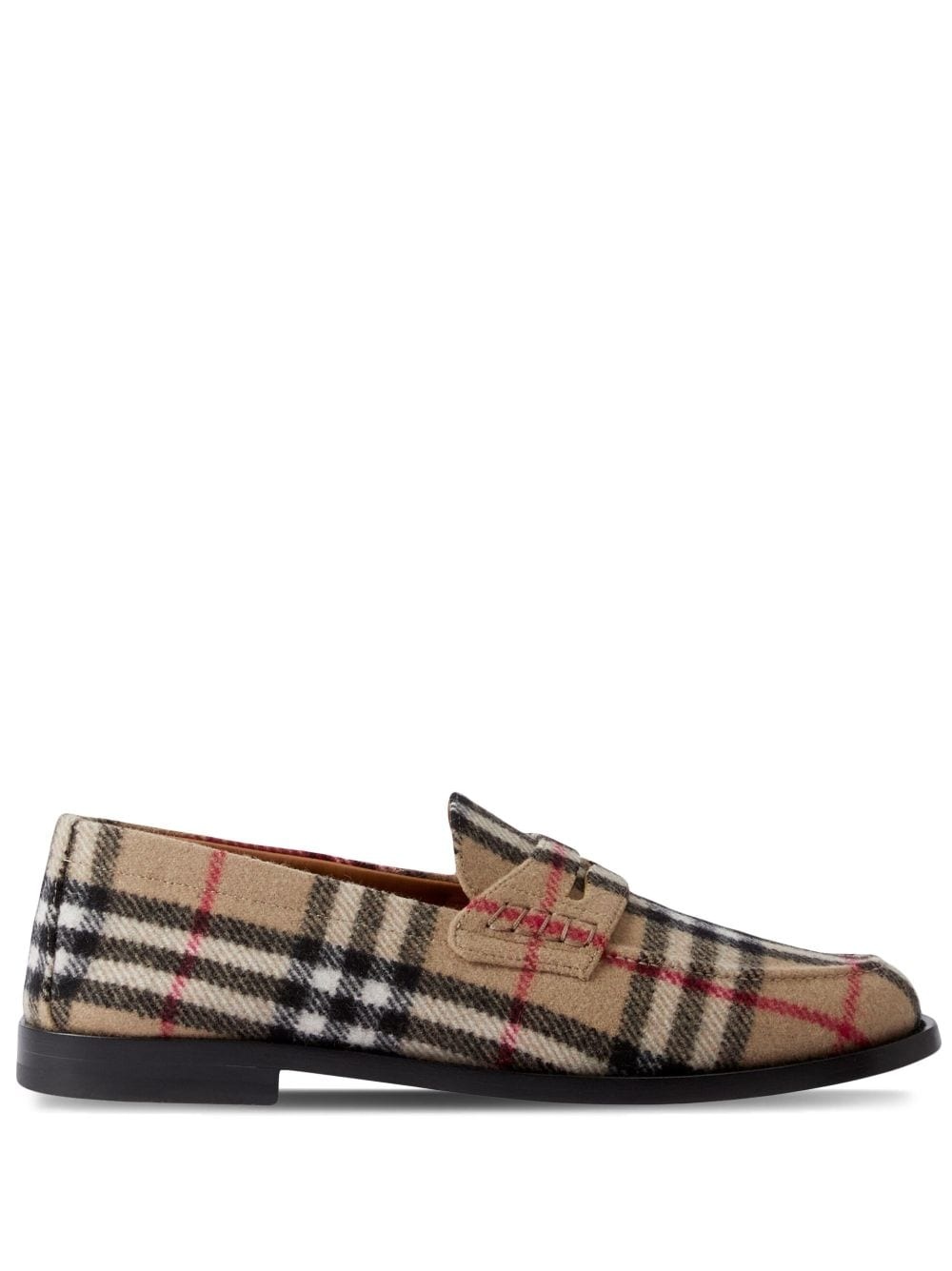 check wool loafers - 1