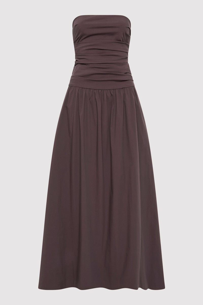연락처 Tie Back Dress - 초콜릿 통통 - 1