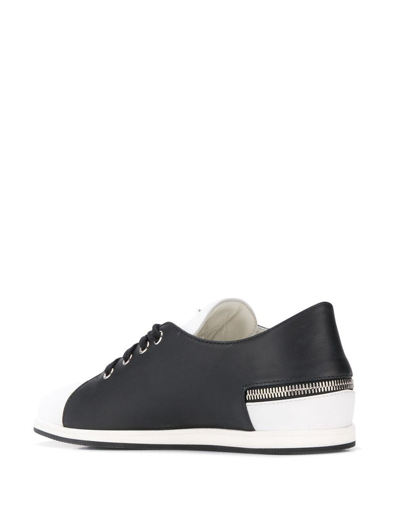 two-tone zipped sneakers 3