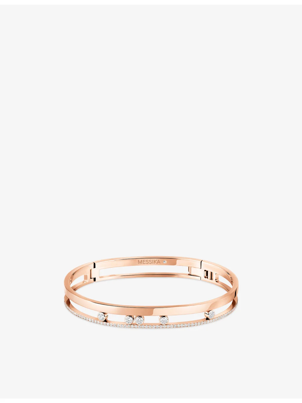 Move Romane 18ct Gold And 0.69ct Diamond Bangle Bracelet - 1