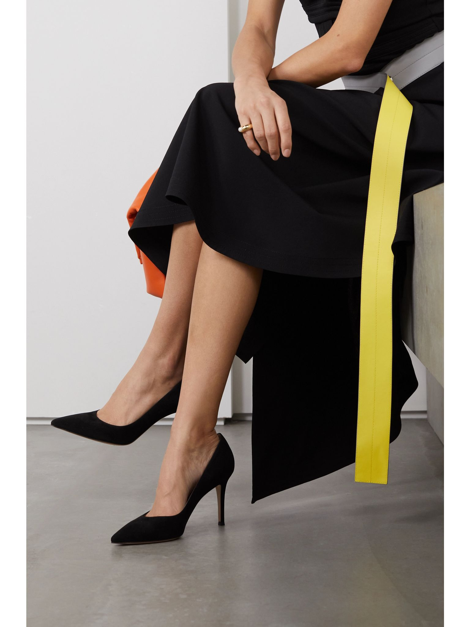 Gianvito 85 suede pumps Black - 2