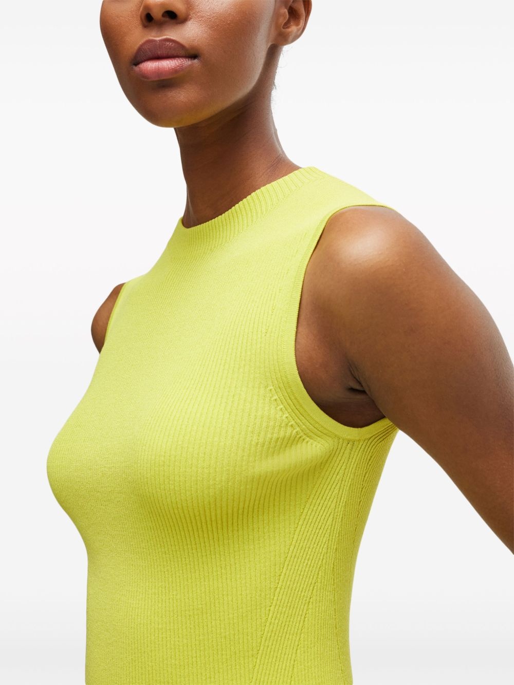 sleeveless fine-ribbed top - 5