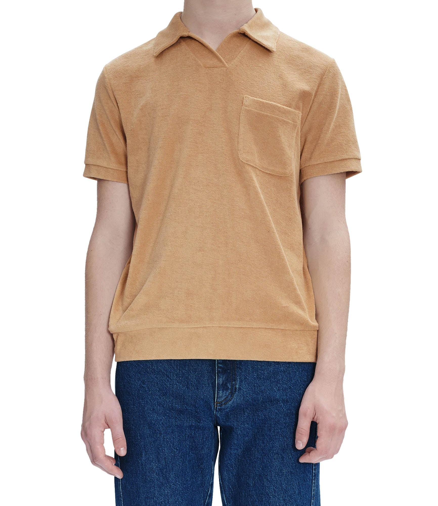 A.P.C｜SHORT-SLEEVED PIQUE/COLLAR (Agustino Polo Shirt ( Agustino polo shirt | Organic cotton polo shirt in terry