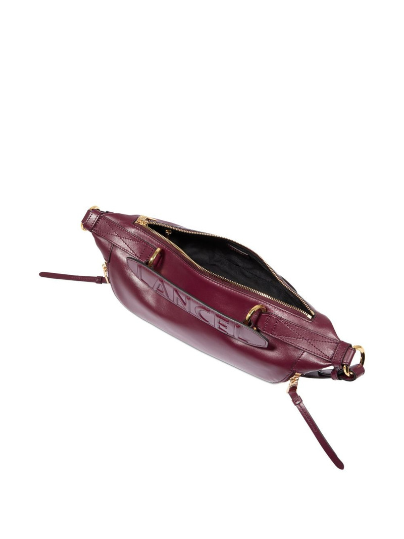 Origami curved leather crossbody bag 4