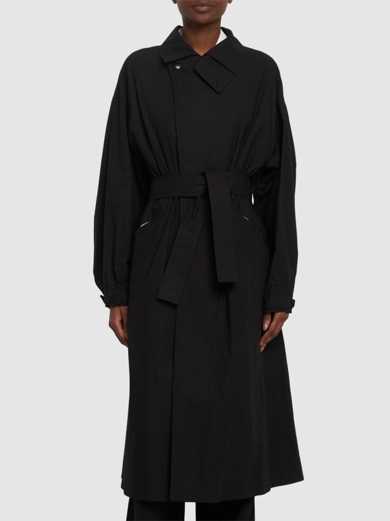 Cotton midi trench coat - 3