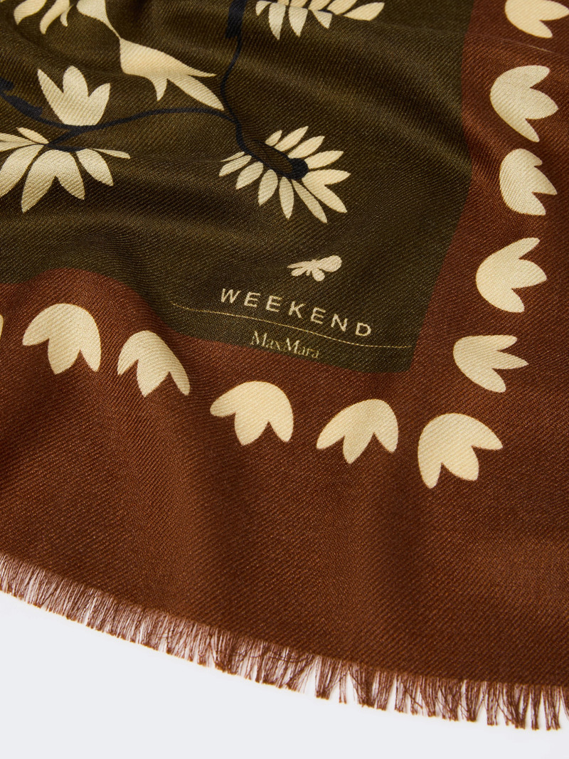 EDUCATA Wool and silk stole - CARAMEL 3
