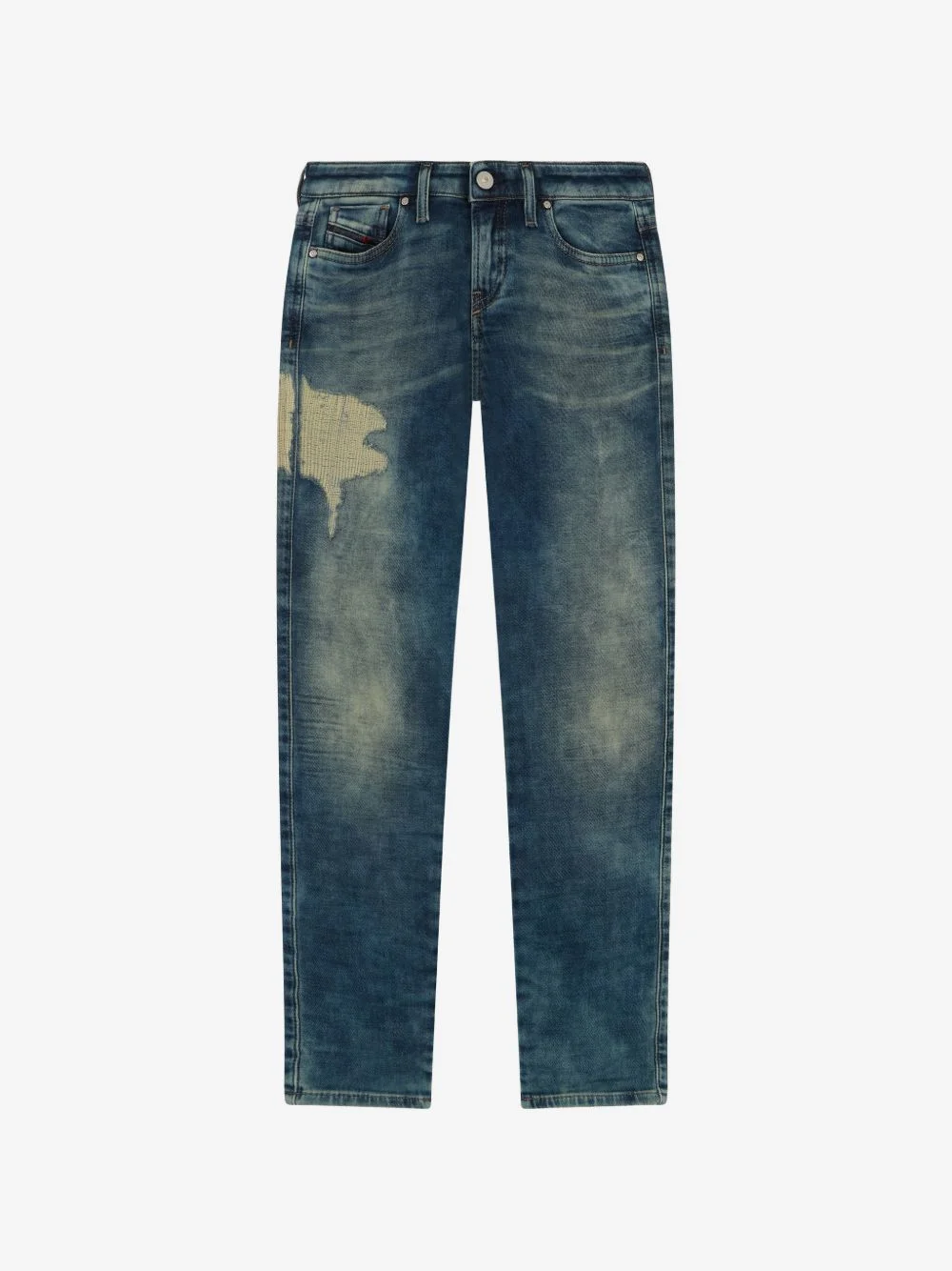 distressed-effect classic-fit jeans - 1