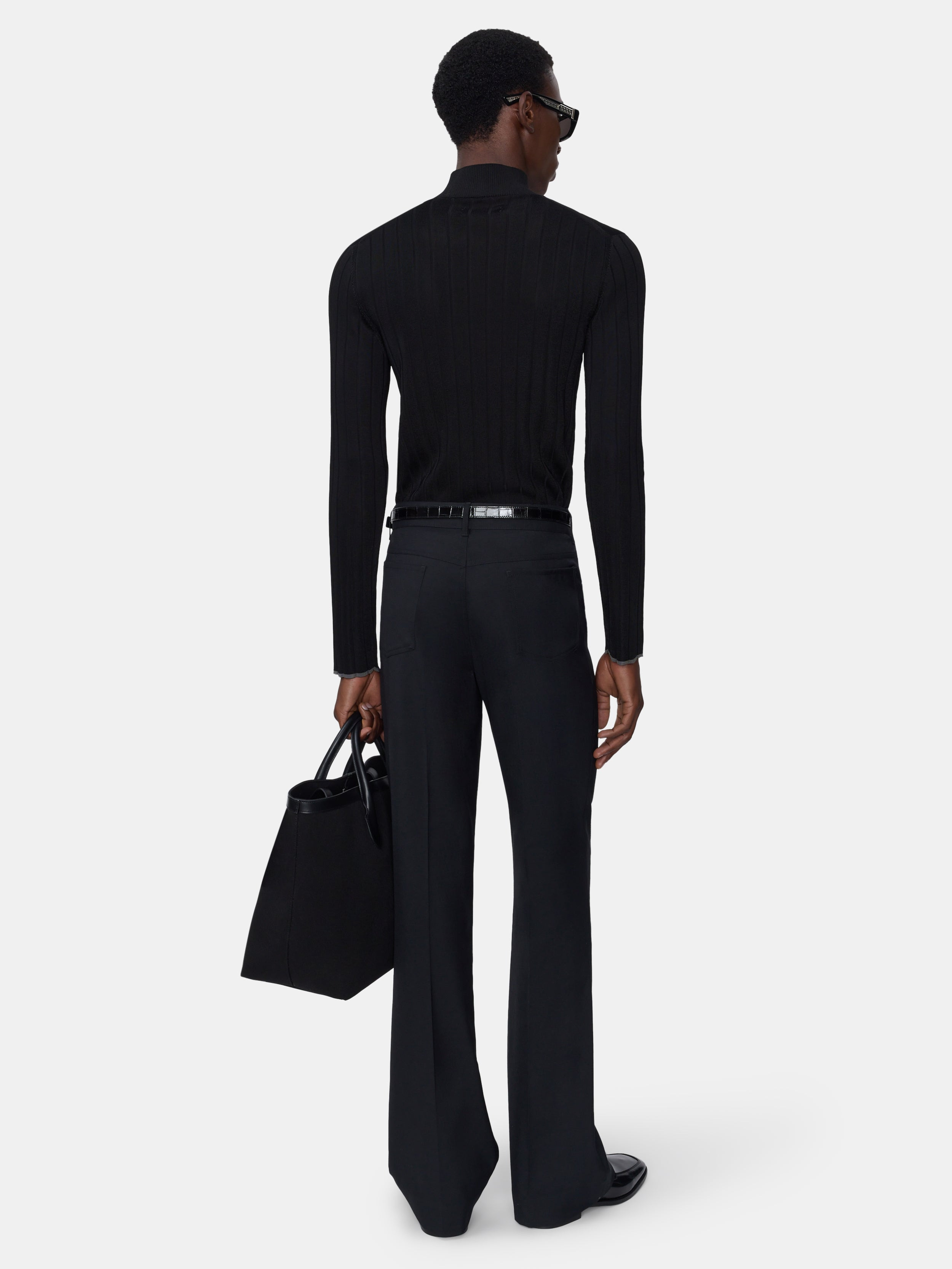 SCRIPT MOCK NECK SWEATER - 4