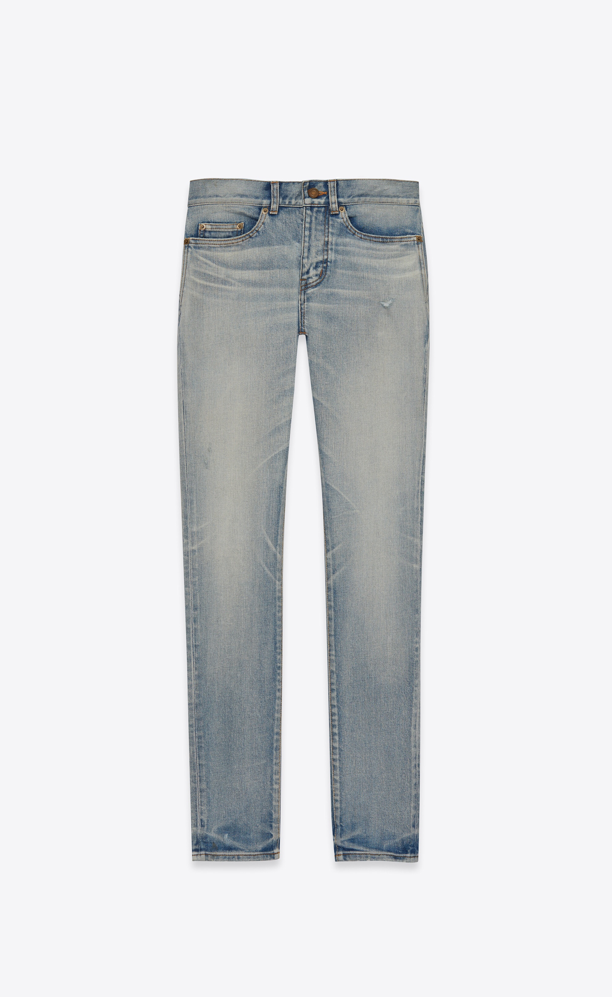 skinny-fit jeans in light fall blue denim - 1