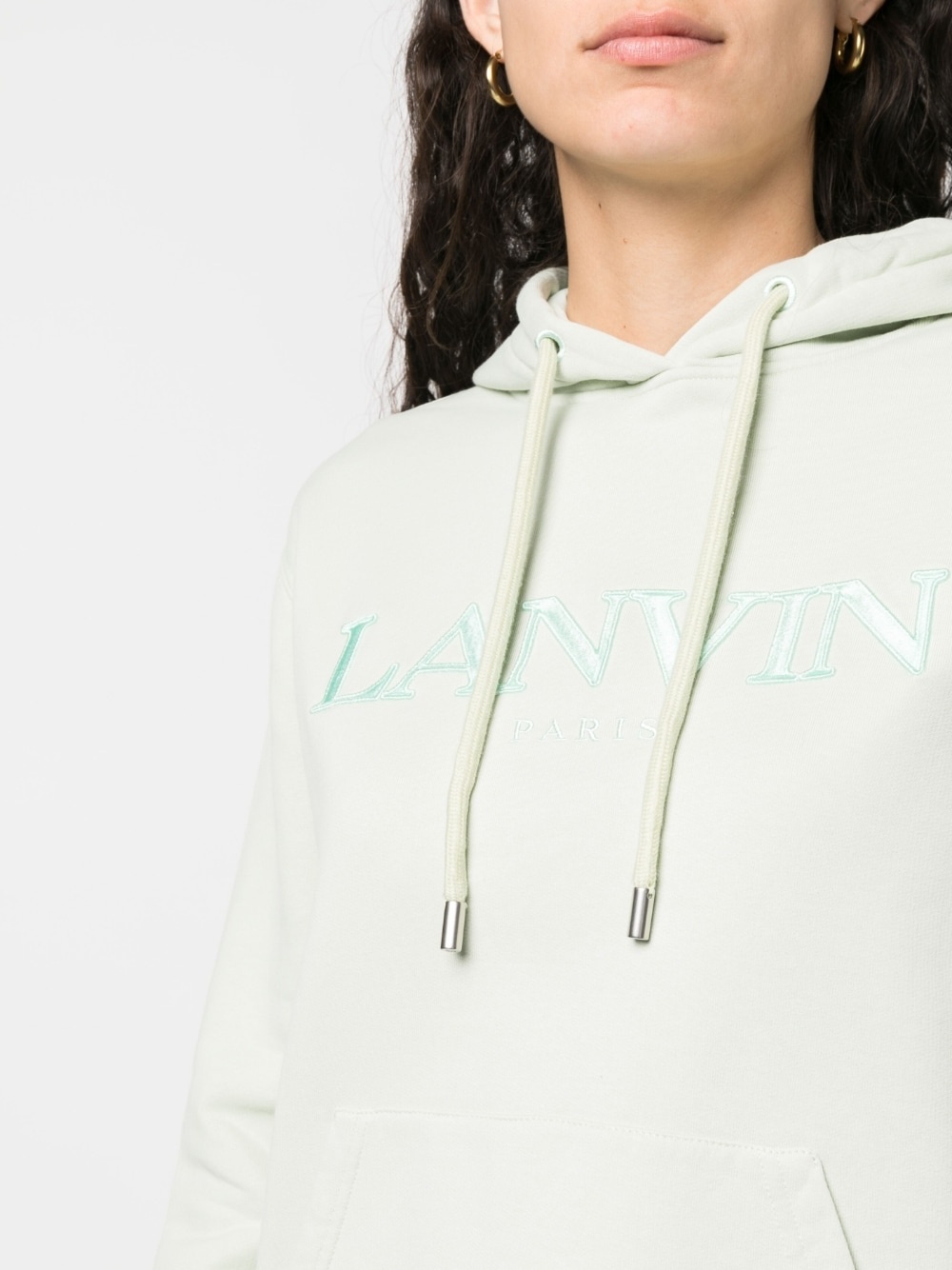 logo-embroidered hoodie - 5