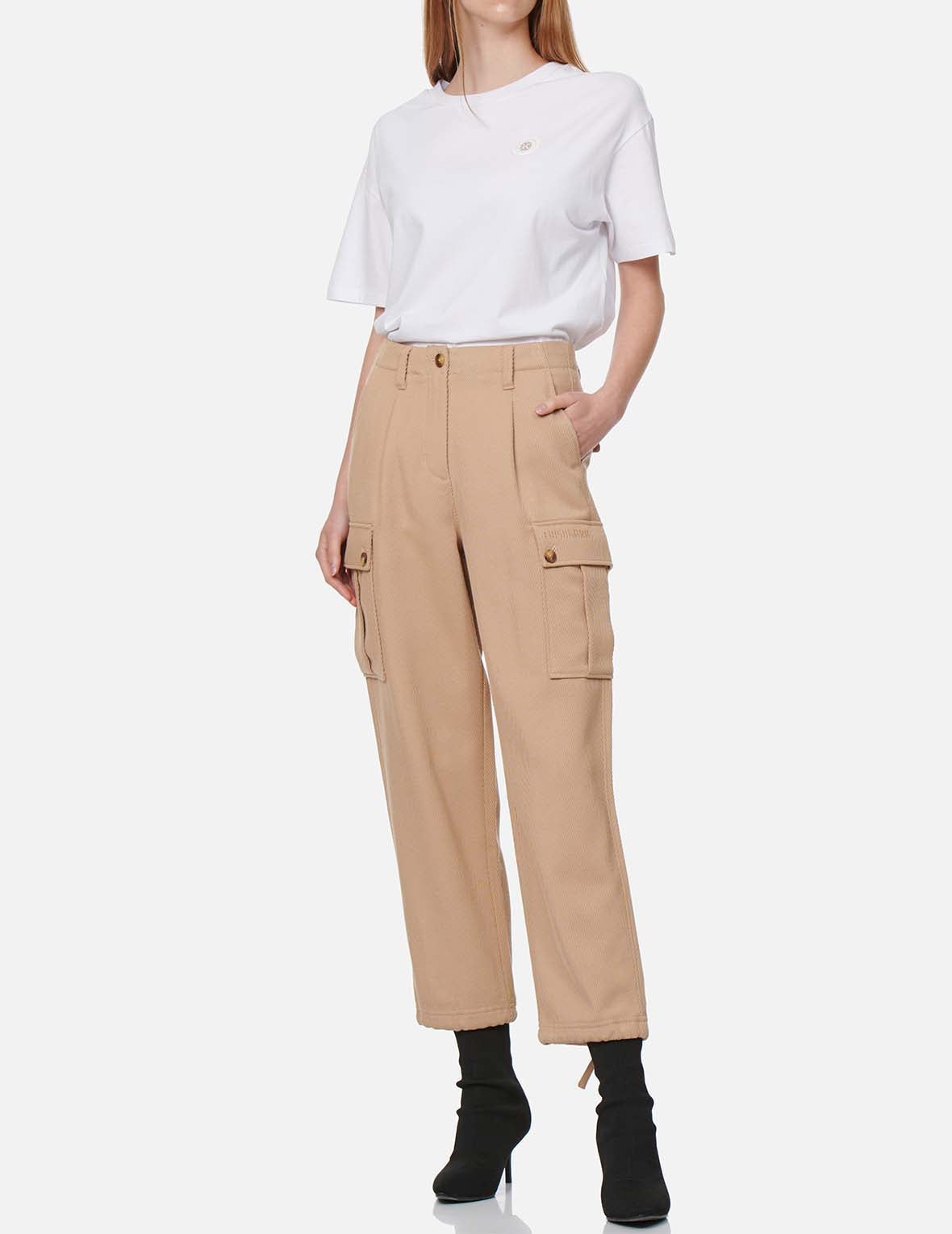 Seagull Embroidered Cargo Twill Pants - 5