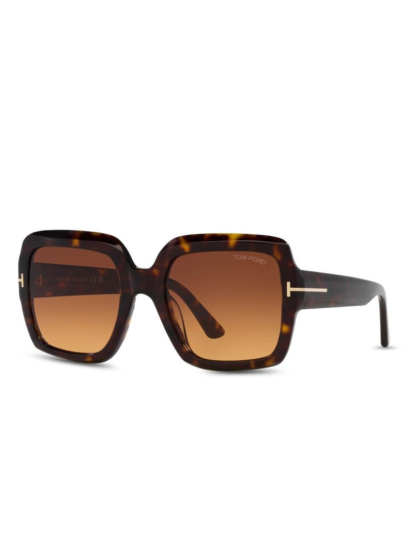 TOM FORD Kaya tortoiseshell oversized sunglasses outlook