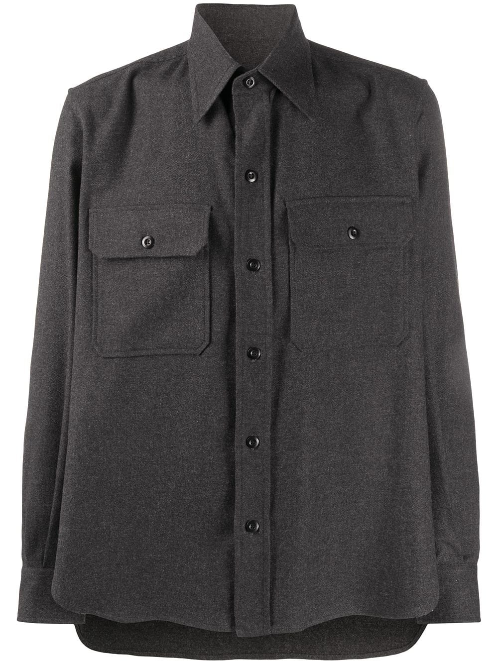 pocket-detail button-up shirt - 1