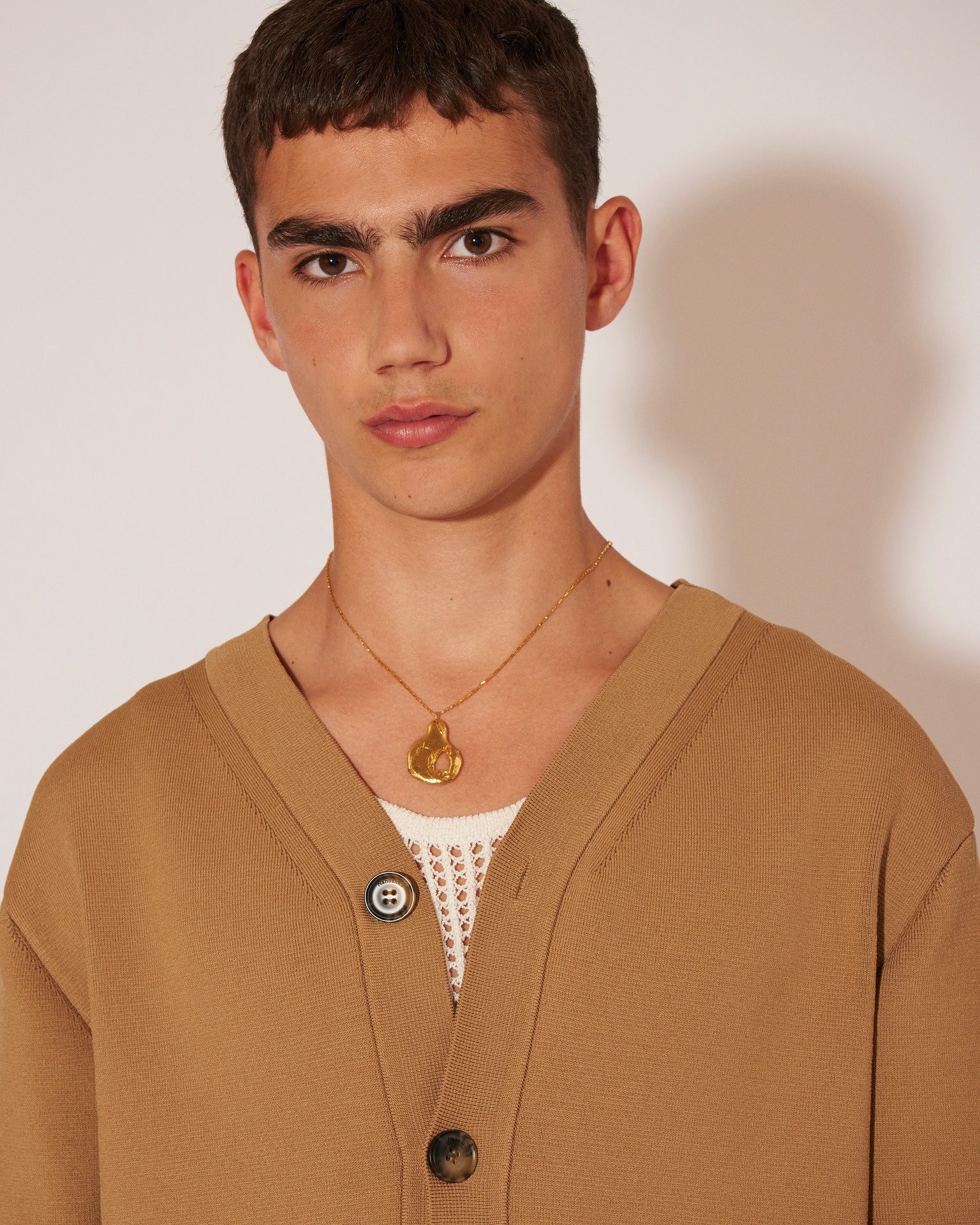 JORIS - Upcycled bottle knit cardigan - Camel - 5