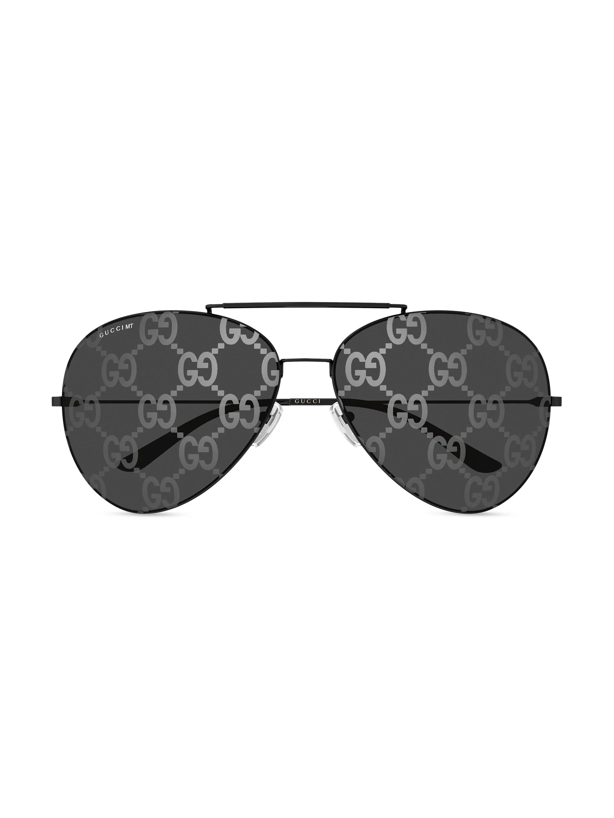 Men's GG Pilot Sunglasses - Black - 1