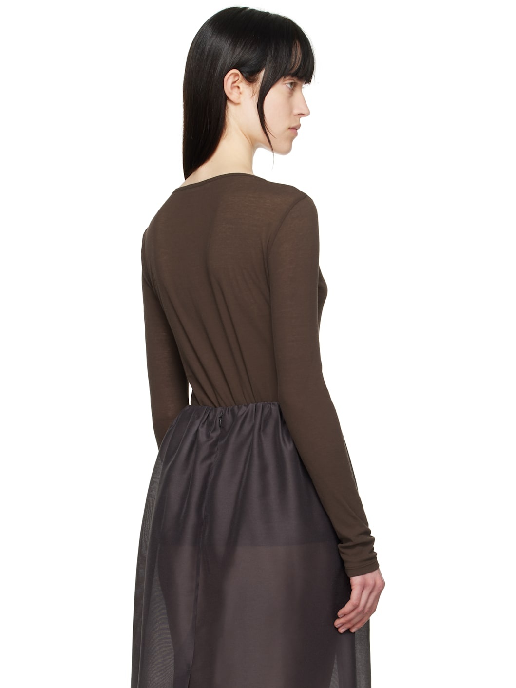 Brown Round T-shirt - 3
