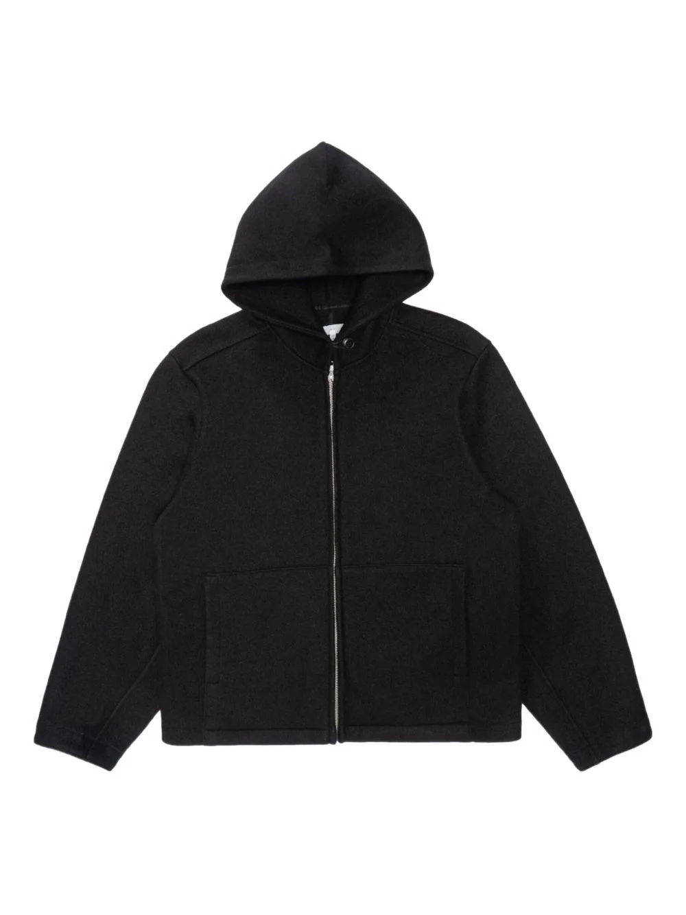 zip wool hoodie - 1