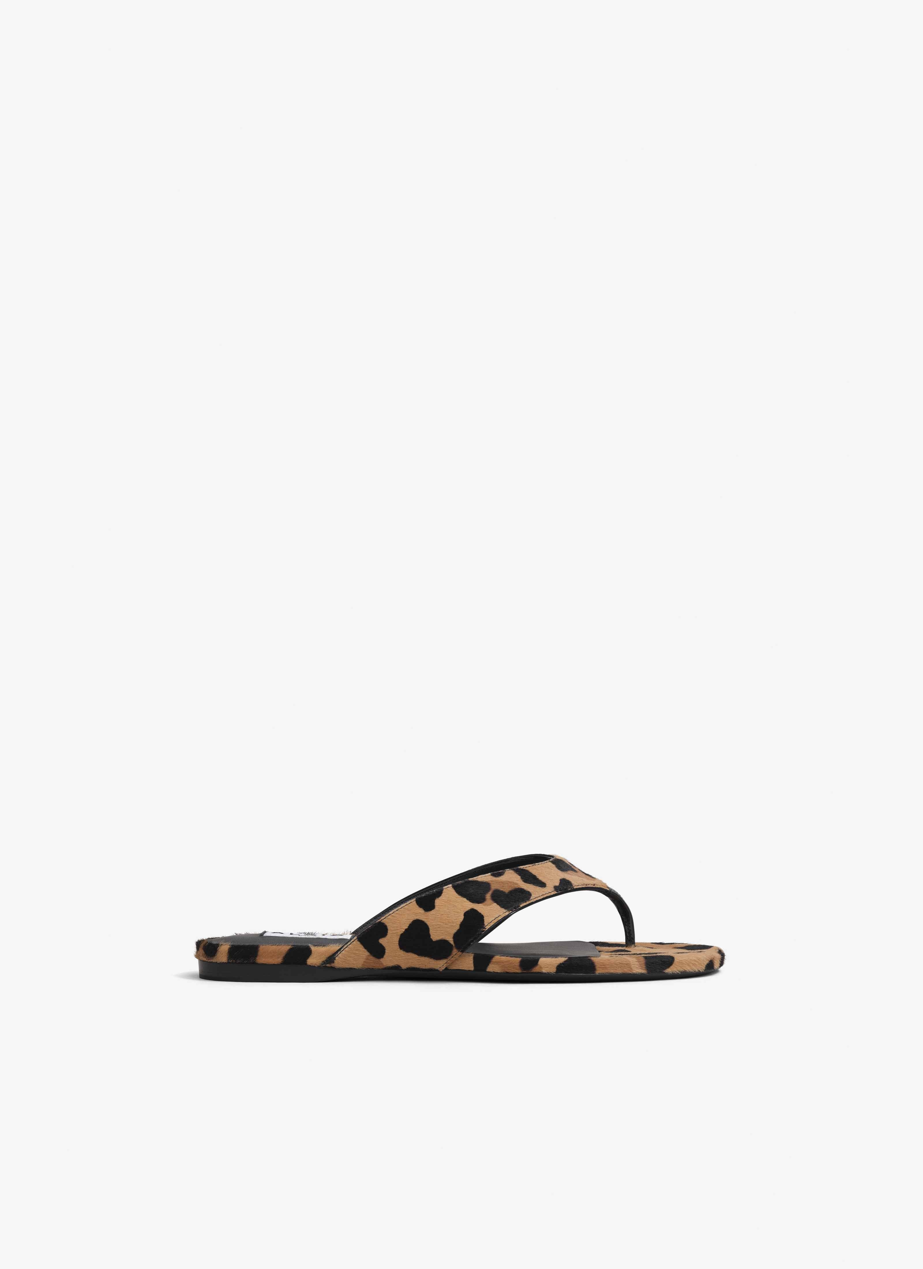 INFRADITO FLAT MULES IN LEOPARD HAIRCALF - 1